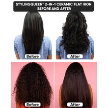 Load image into Gallery viewer, StylingQueen™ 2-in-1  Straightening &amp; Curling Ceramic Flat Iron