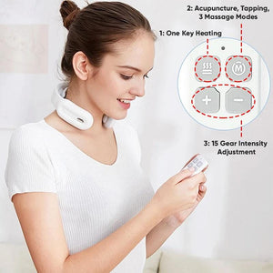 Smart Electric Neck and Shoulder Massager Low Frequency Heating Pain R