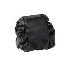 Load image into Gallery viewer, BloomVenus Black NiftyStorage™ Drawstring Makeup Storage Bag
