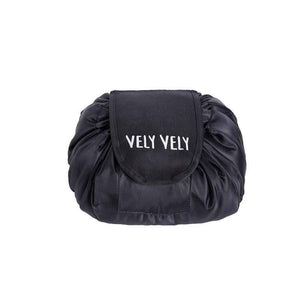 BloomVenus Black Vely NiftyStorage™ Drawstring Makeup Storage Bag