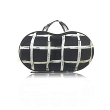 Load image into Gallery viewer, BloomVenus Black White Checkered KeepMe™ Travel Bra Storage Case
