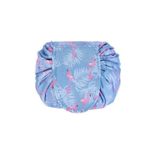 Load image into Gallery viewer, BloomVenus Blue Flamingo NiftyStorage™ Drawstring Makeup Storage Bag