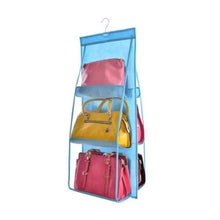 Load image into Gallery viewer, BloomVenus Blue OrgaNice™ 6-Large-Pockets Hanging Handbag Organizer