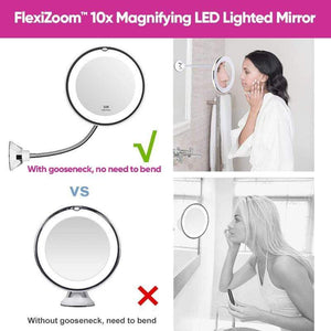 10X Flexible Magnifying Makeup Mirror