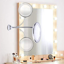 Load image into Gallery viewer, BloomVenus FlexiZoom™ 10x Magnifying LED Lighted Mirror
