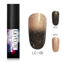 Load image into Gallery viewer, BloomVenus Gold LILYCUTE Thermal Nail Gel Polish 5ml 3-layers Temperature Color Changing Soak Off UV LED Gel Varnish