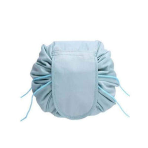 BloomVenus Gray Blue NiftyStorage™ Drawstring Makeup Storage Bag