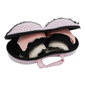  Bra Travel Case Portable Bra Lingerie Storage Bikini Bag -  Waterproof Underwear Organizer for Bra Sizes 30A-36C Cups (J)