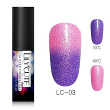 Load image into Gallery viewer, BloomVenus Lavender LILYCUTE Thermal Nail Gel Polish 5ml 3-layers Temperature Color Changing Soak Off UV LED Gel Varnish
