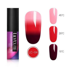 Load image into Gallery viewer, BloomVenus LC-04 LILYCUTE Thermal Nail Gel Polish 5ml 3-layers Temperature Color Changing Soak Off UV LED Gel Varnish