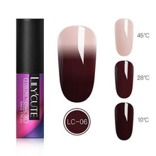 Load image into Gallery viewer, BloomVenus LC-06 LILYCUTE Thermal Nail Gel Polish 5ml 3-layers Temperature Color Changing Soak Off UV LED Gel Varnish