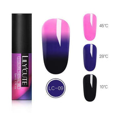 Load image into Gallery viewer, BloomVenus LC-09 LILYCUTE Thermal Nail Gel Polish 5ml 3-layers Temperature Color Changing Soak Off UV LED Gel Varnish