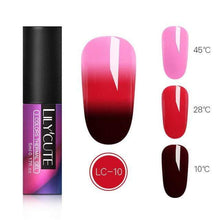 Load image into Gallery viewer, BloomVenus LC-10 LILYCUTE Thermal Nail Gel Polish 5ml 3-layers Temperature Color Changing Soak Off UV LED Gel Varnish