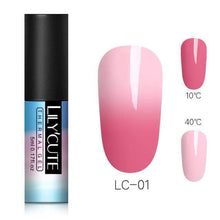 Load image into Gallery viewer, BloomVenus Multi LILYCUTE Thermal Nail Gel Polish 5ml 3-layers Temperature Color Changing Soak Off UV LED Gel Varnish