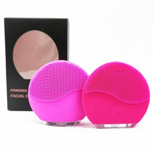 BloomVenus New Electric Facial Cleansing Brush Silicone Sonic Vibration Mini Cleaner Deep Pore Cleaning Skin Massage face brush cleansing