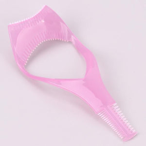 BloomVenus Pink Eyelash Tools 3 in 1 Makeup Mascara Shield Guide Guard Curler Eyelash Curling Comb Lashes Cosmetics Curve Applicator Comb