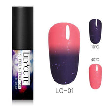 Load image into Gallery viewer, BloomVenus Pink LILYCUTE Thermal Nail Gel Polish 5ml 3-layers Temperature Color Changing Soak Off UV LED Gel Varnish