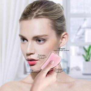 BloomVenus PrettyCure™ Rose Quartz & Jade Stone Facial Roller