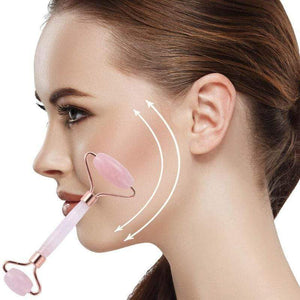 BloomVenus PrettyCure™ Rose Quartz & Jade Stone Facial Roller