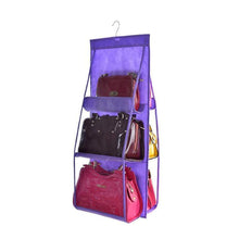 Load image into Gallery viewer, BloomVenus Purple OrgaNice™ 6-Large-Pockets Hanging Handbag Organizer