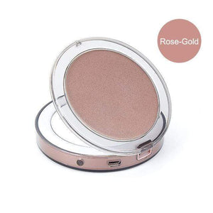 BloomVenus Rose Gold Compact LED Makeup Mirror