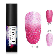 Load image into Gallery viewer, BloomVenus Silver LILYCUTE Thermal Nail Gel Polish 5ml 3-layers Temperature Color Changing Soak Off UV LED Gel Varnish