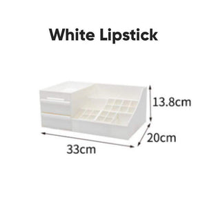 BloomVenus White Lipstick TidySpace™ Makeup Storage Box